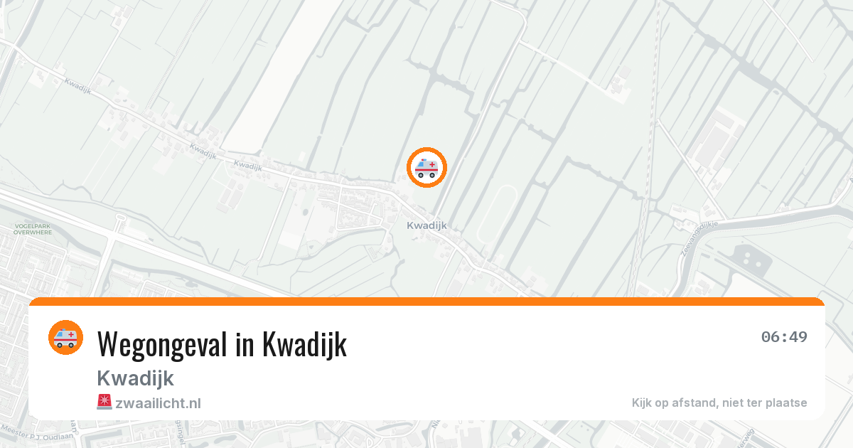 Wegongeval in Kwadijk — 2 mrt 2026