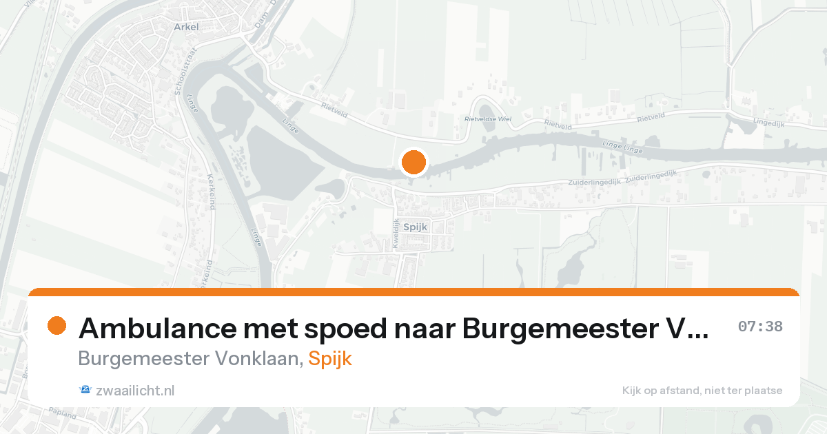 Ambulance met spoed naar Burgemeester Vonklaan in Spijk — 20 aug 2026