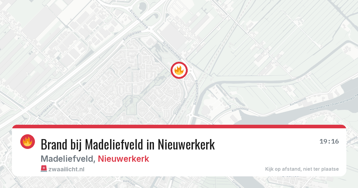 Brand bij Madeliefveld in Nieuwerkerk — 8 jul 2026