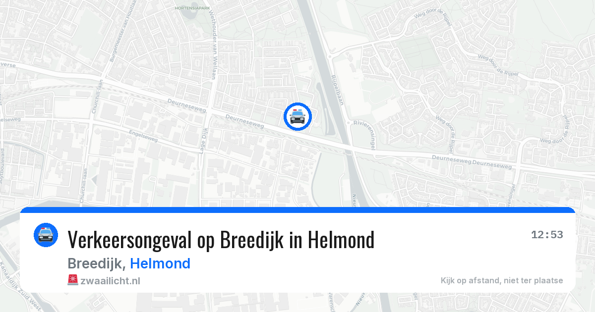 Verkeersongeval op Breedijk in Helmond — 12 apr 2026