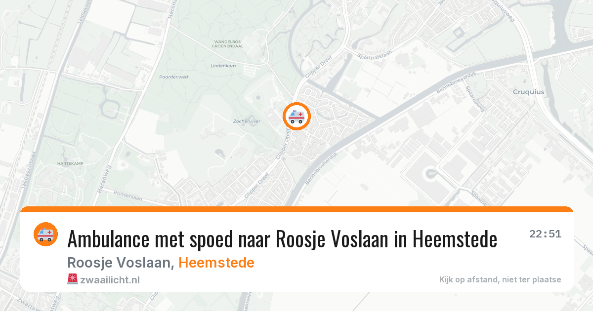Ambulance met spoed naar Roosje Voslaan in Heemstede — 15 mei 2026