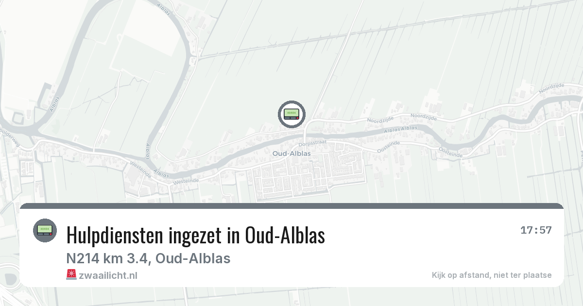 Hulpdiensten ingezet in Oud-Alblas — 10 mrt 2026 | 🚨 Zwaailicht.nl