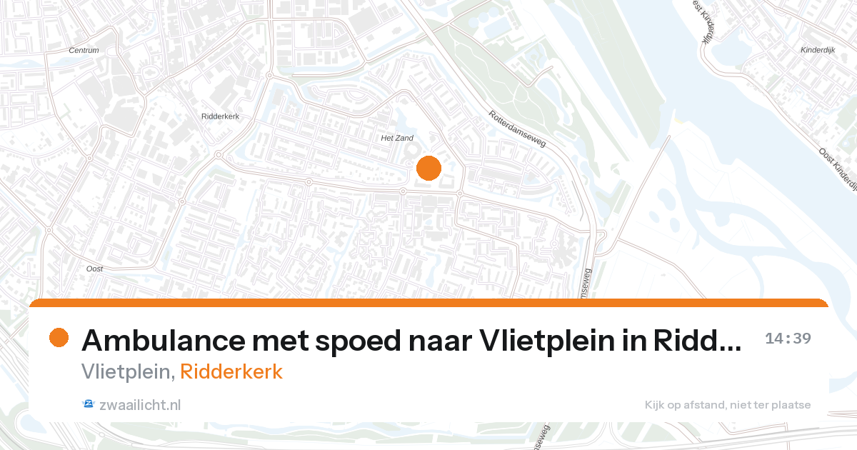Ambulance met spoed naar Vlietplein in Ridderkerk — 21 jul 2026