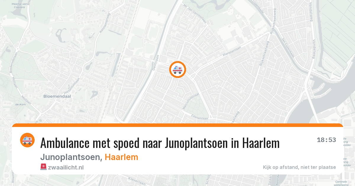 Ambulance met spoed naar Junoplantsoen in Haarlem — 22 mrt 2026