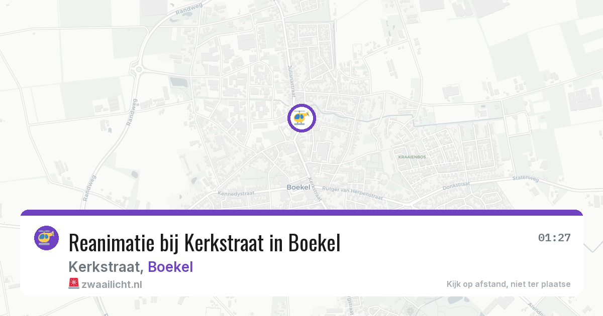 Reanimatie bij Kerkstraat in Boekel — 3 aug 2026