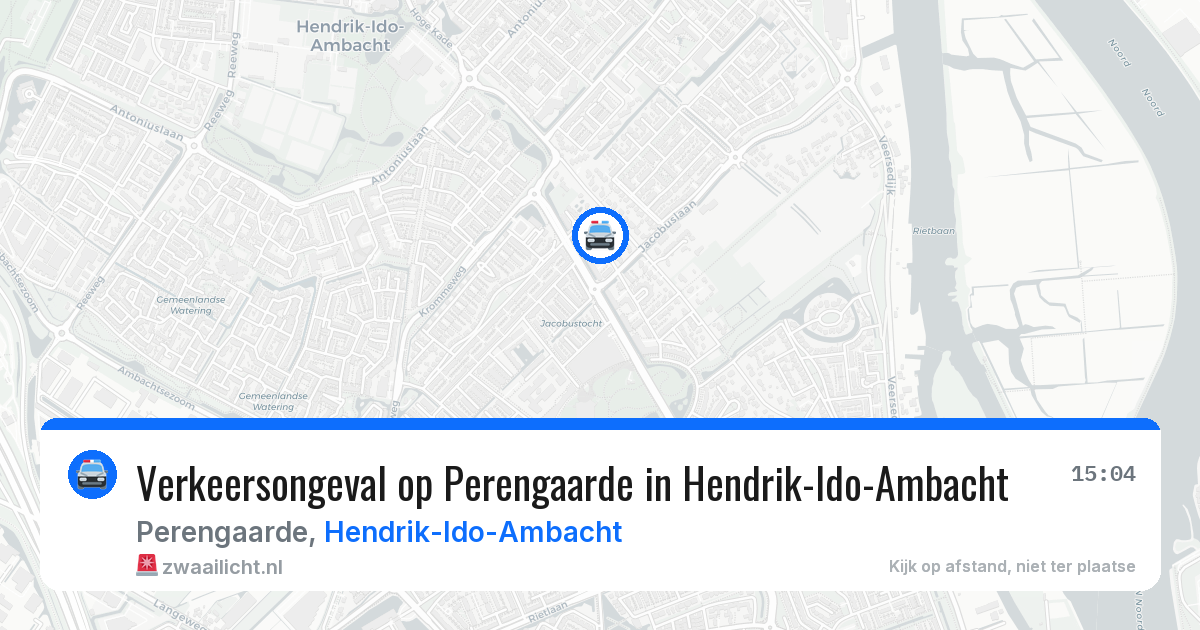 Verkeersongeval op Perengaarde in Hendrik-Ido-Ambacht — 13 jul 2026