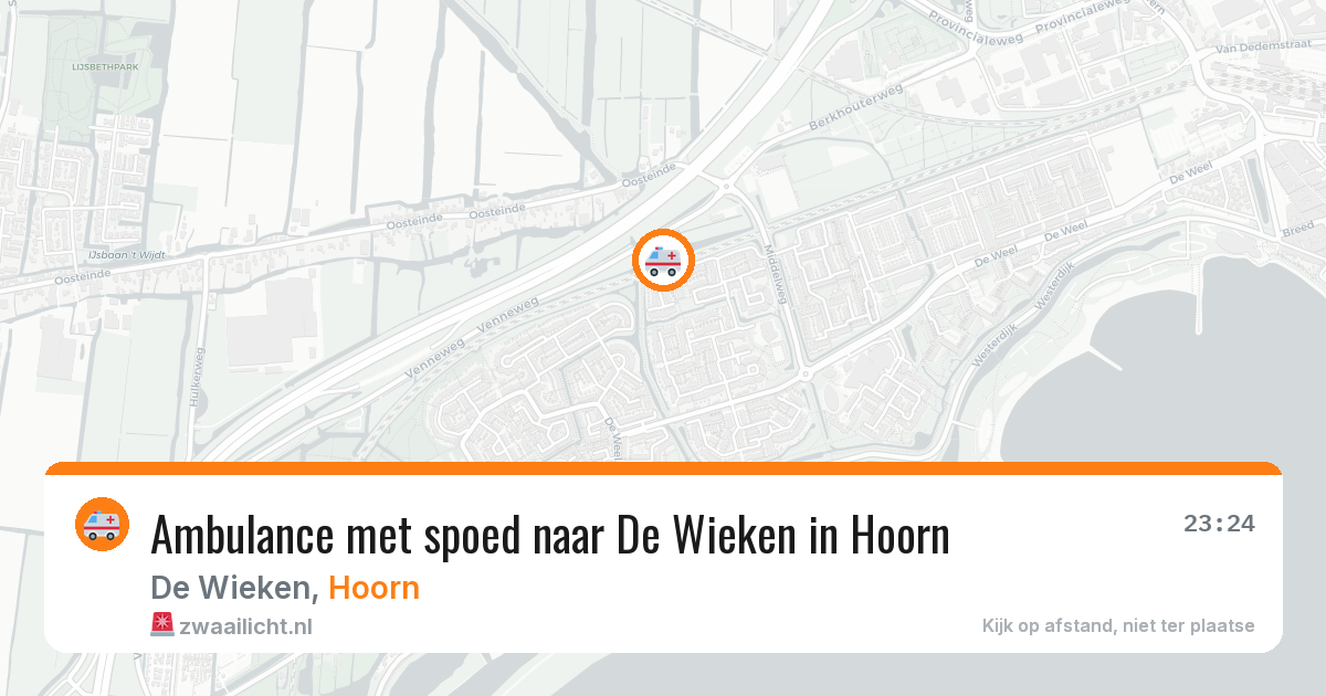 Ambulance met spoed naar De Wieken in Hoorn — 25 mrt 2026