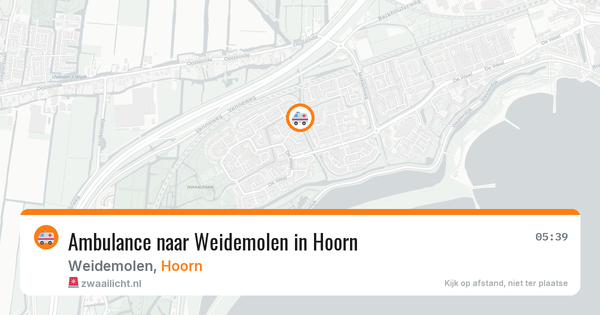Ambulance naar Weidemolen in Hoorn — 9 feb 2026