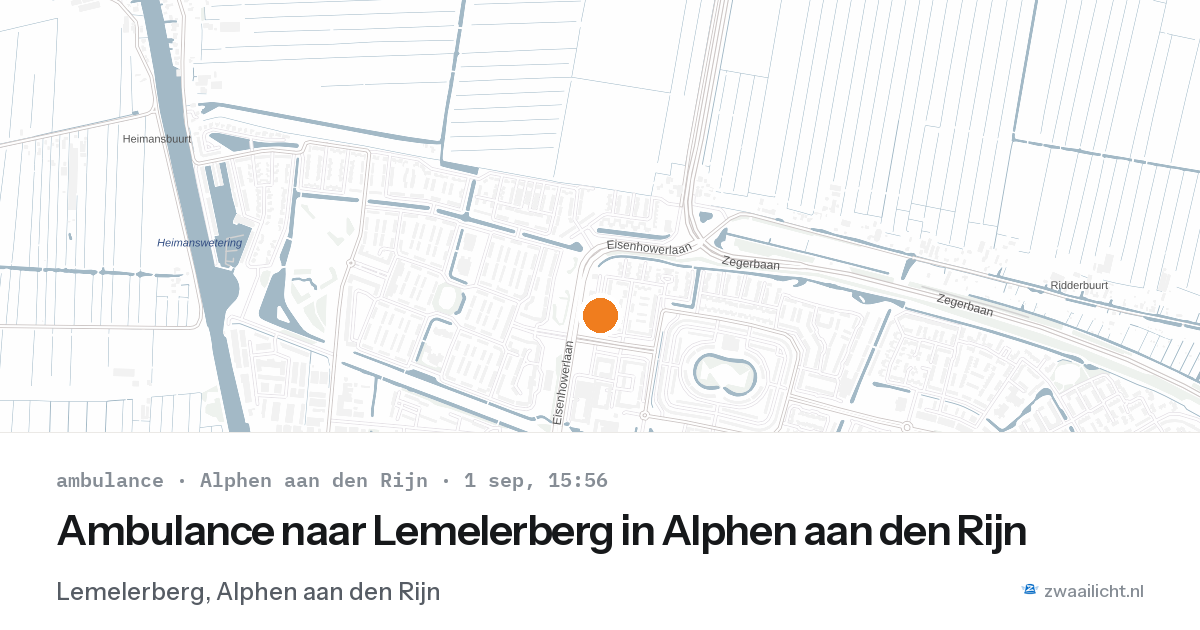 Ambulance naar Lemelerberg in Alphen aan den Rijn — 1 sep 2026