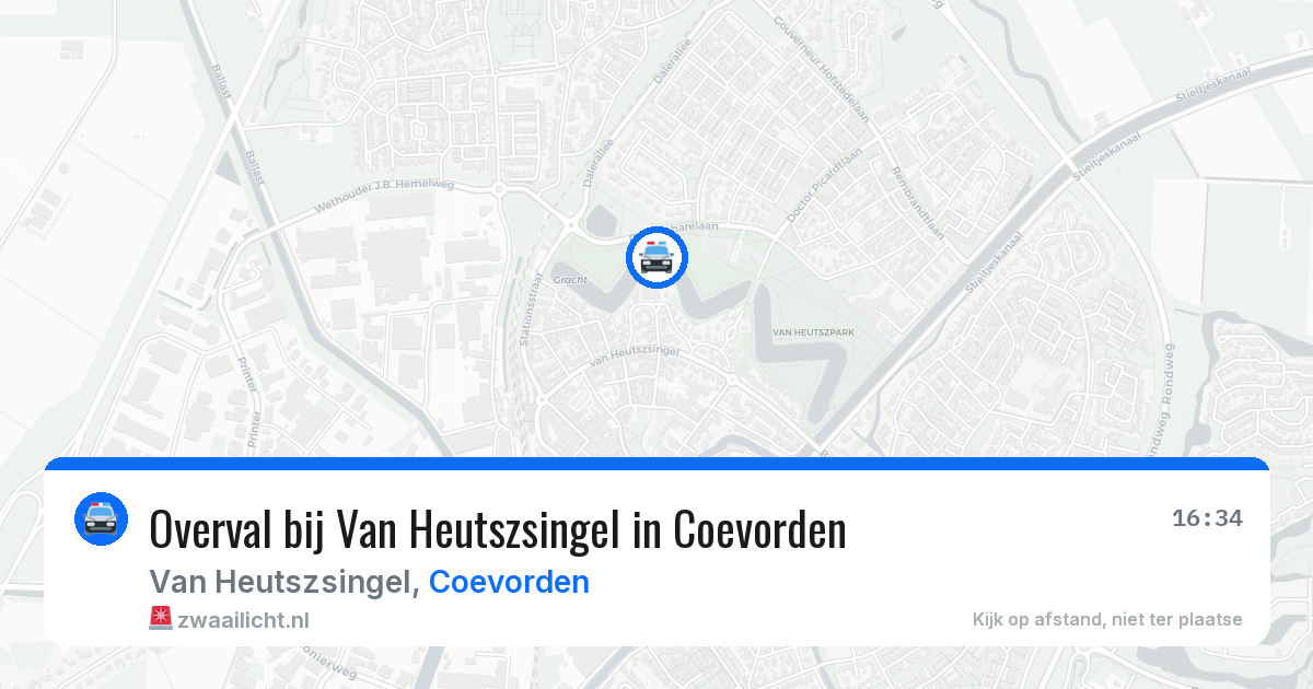 Overval bij Van Heutszsingel in Coevorden — 3 jun 2026