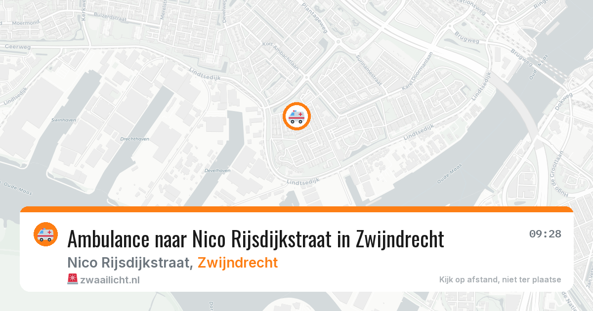 Ambulance naar Nico Rijsdijkstraat in Zwijndrecht — 22 mrt 2026