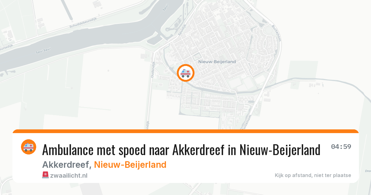 Ambulance met spoed naar Akkerdreef in Nieuw-Beijerland — 15 mei 2026