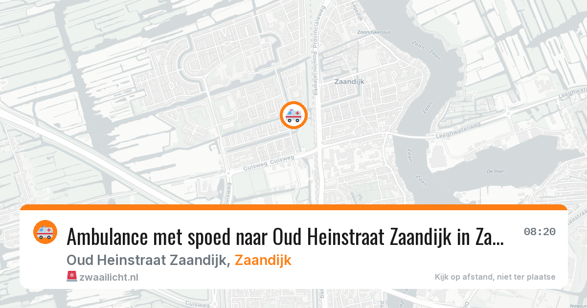 Ambulance met spoed naar Oud Heinstraat Zaandijk in Zaandijk — 15 jun 2026
