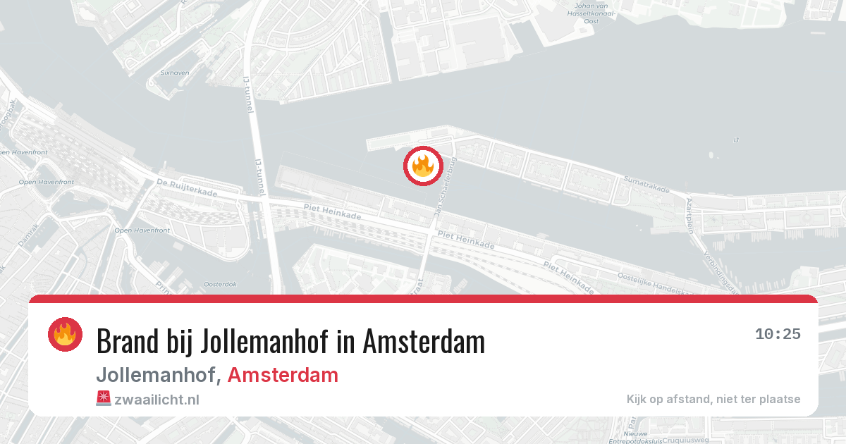 Brand bij Jollemanhof in Amsterdam — 6 jul 2026
