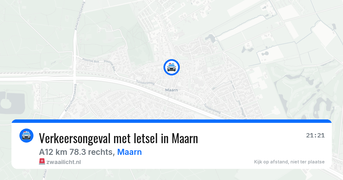 Verkeersongeval met letsel in Maarn — 6 jul 2026