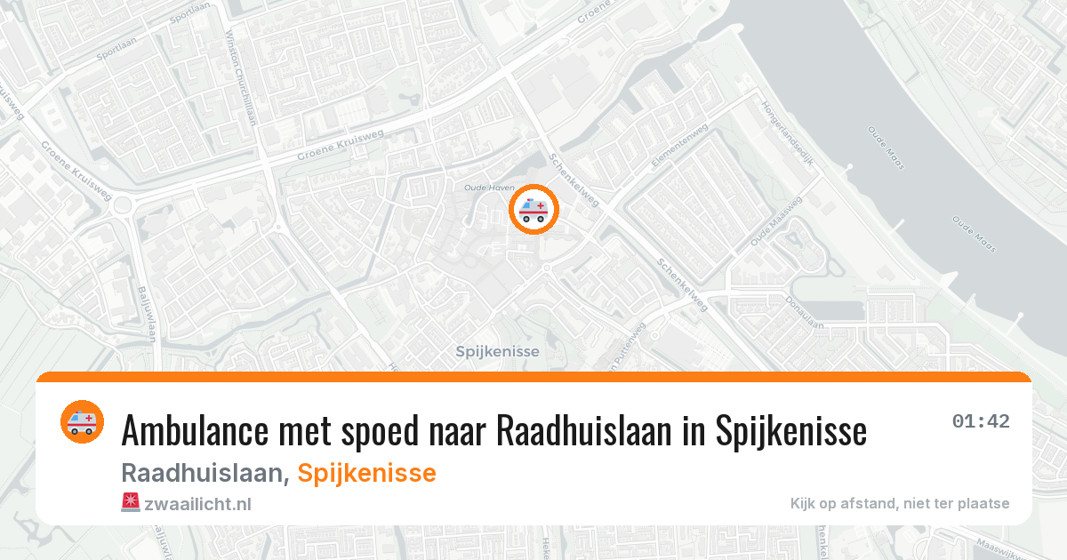 Ambulance met spoed naar Raadhuislaan in Spijkenisse — 1 aug 2026