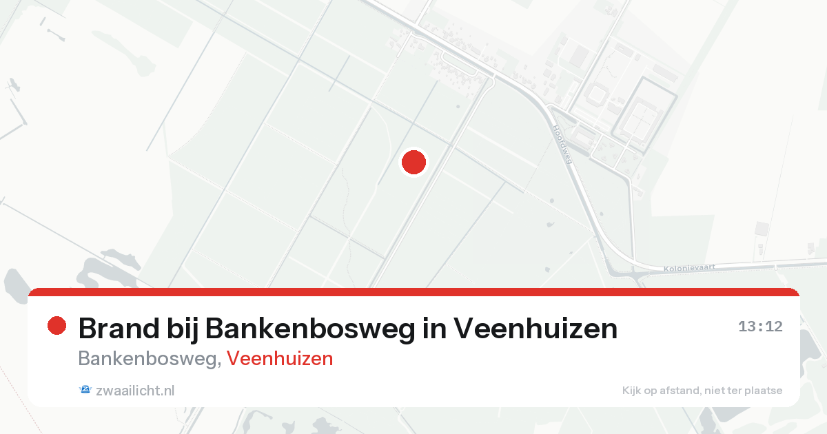 Brand bij Bankenbosweg in Veenhuizen — 25 aug 2026
