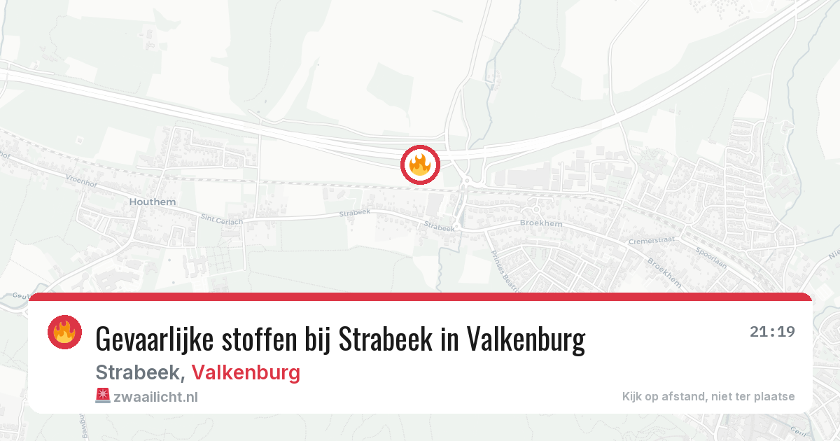 Gevaarlijke stoffen bij Strabeek in Valkenburg — 29 jul 2026