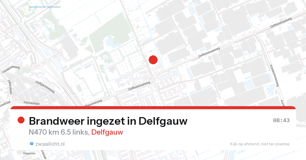 Brandweer ingezet in Delfgauw — 5 feb 2026 | 🚨 Zwaailicht.nl