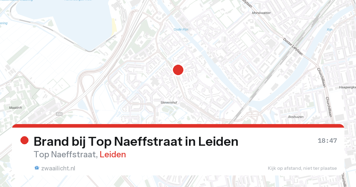 Brand bij Top Naeffstraat in Leiden — 27 aug 2026