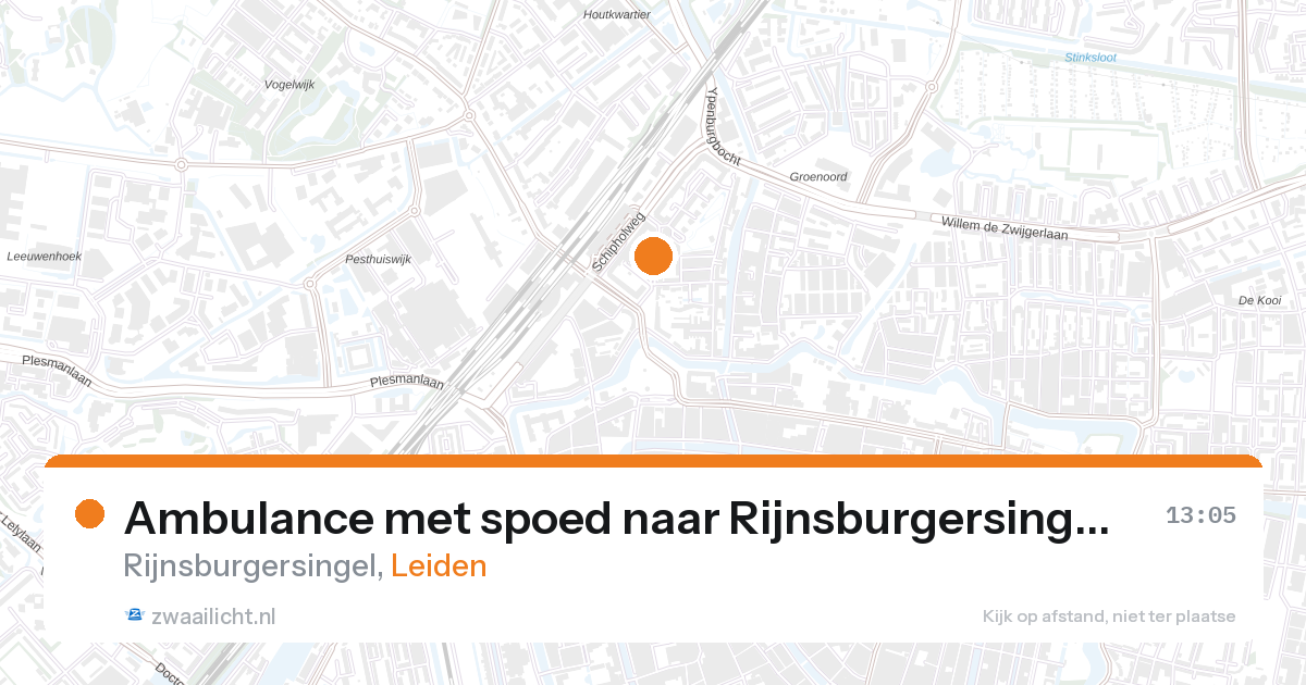 Ambulance met spoed naar Rijnsburgersingel in Leiden — 10 mei 2026