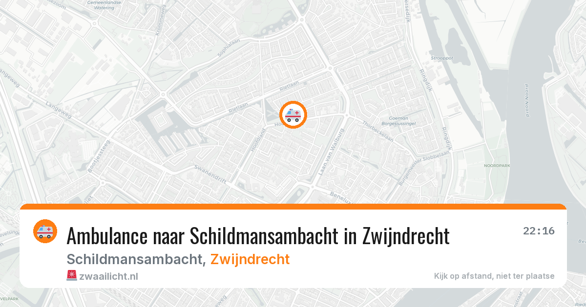 Ambulance naar Schildmansambacht in Zwijndrecht — 23 mrt 2026