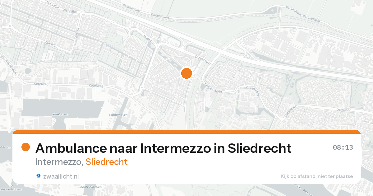 Ambulance naar Intermezzo in Sliedrecht — 19 aug 2026
