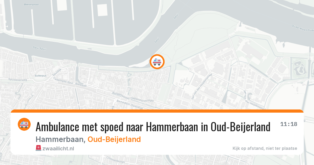 Ambulance met spoed naar Hammerbaan in Oud-Beijerland — 3 feb 2026