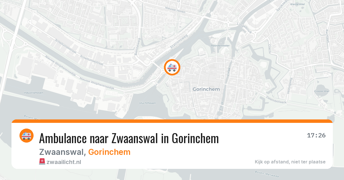 Ambulance naar Zwaanswal in Gorinchem — 12 aug 2026