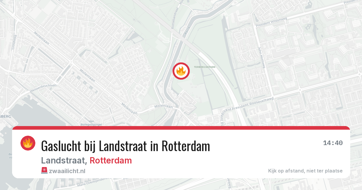 Gaslucht bij Landstraat in Rotterdam — 23 jun 2026