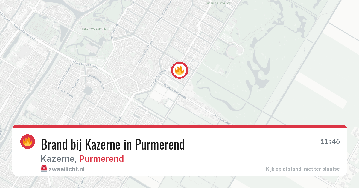 Brand bij Kazerne in Purmerend — 19 jun 2026