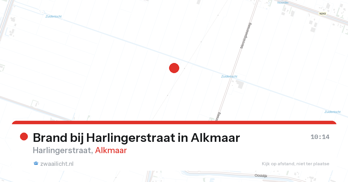 Brand bij Harlingerstraat in Alkmaar — 18 mei 2026