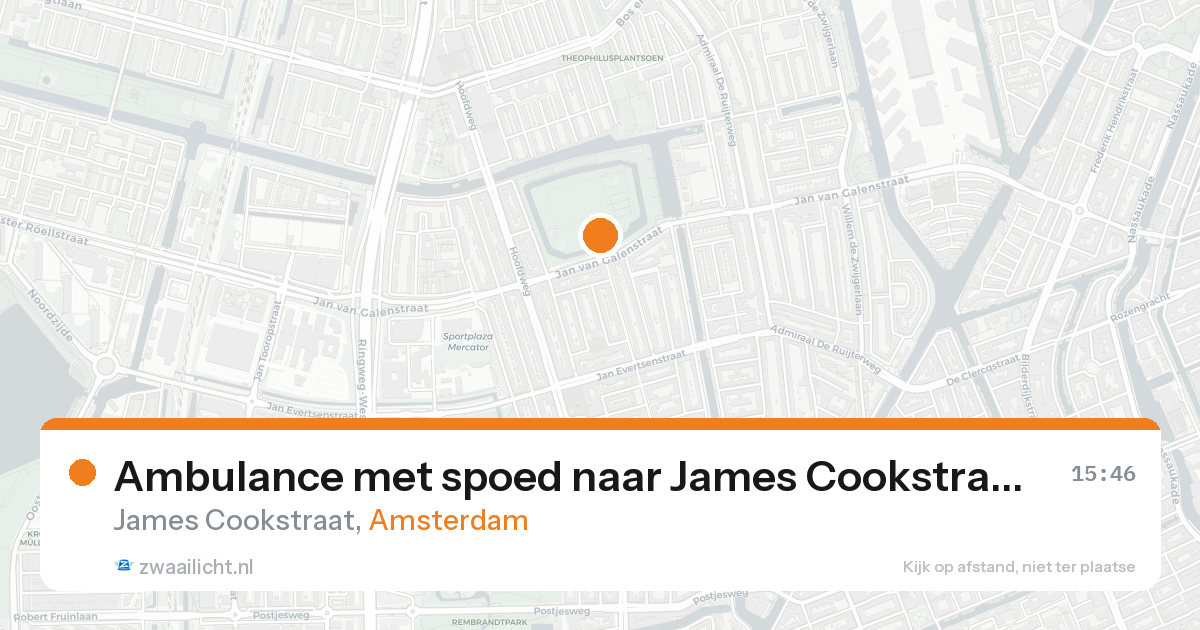 Ambulance met spoed naar James Cookstraat in Amsterdam — 30 jan 2026