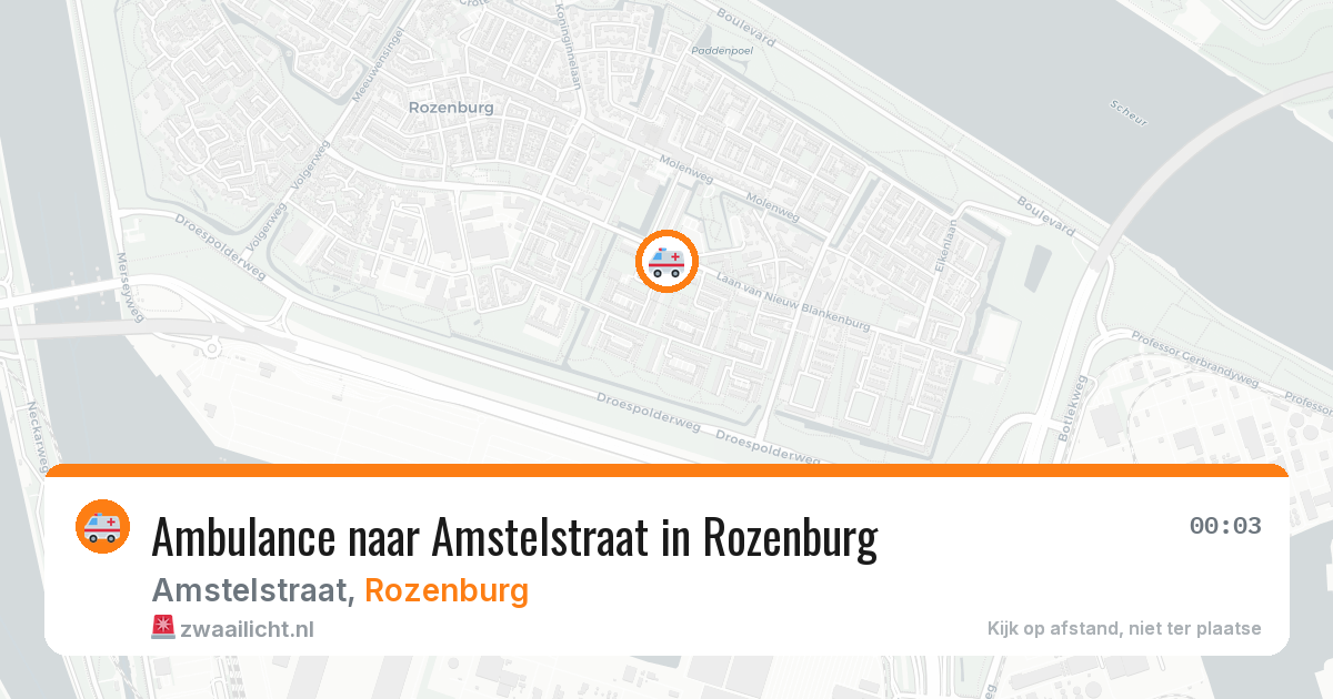 Ambulance naar Amstelstraat in Rozenburg — 1 aug 2026