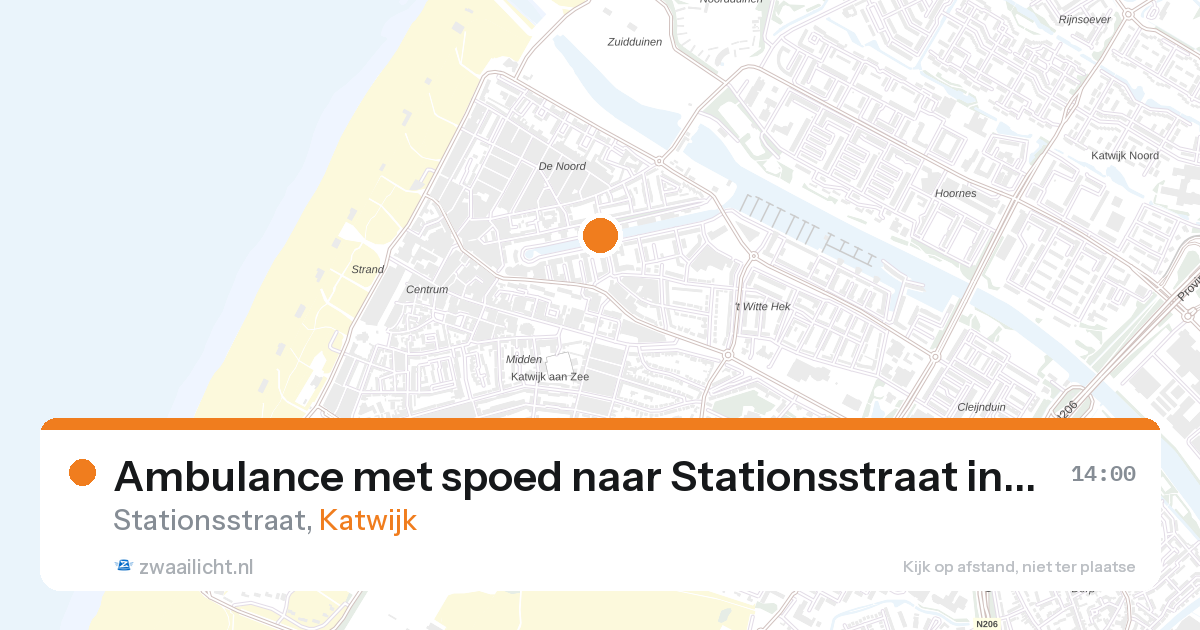 Ambulance met spoed naar Stationsstraat in Katwijk — 27 aug 2026
