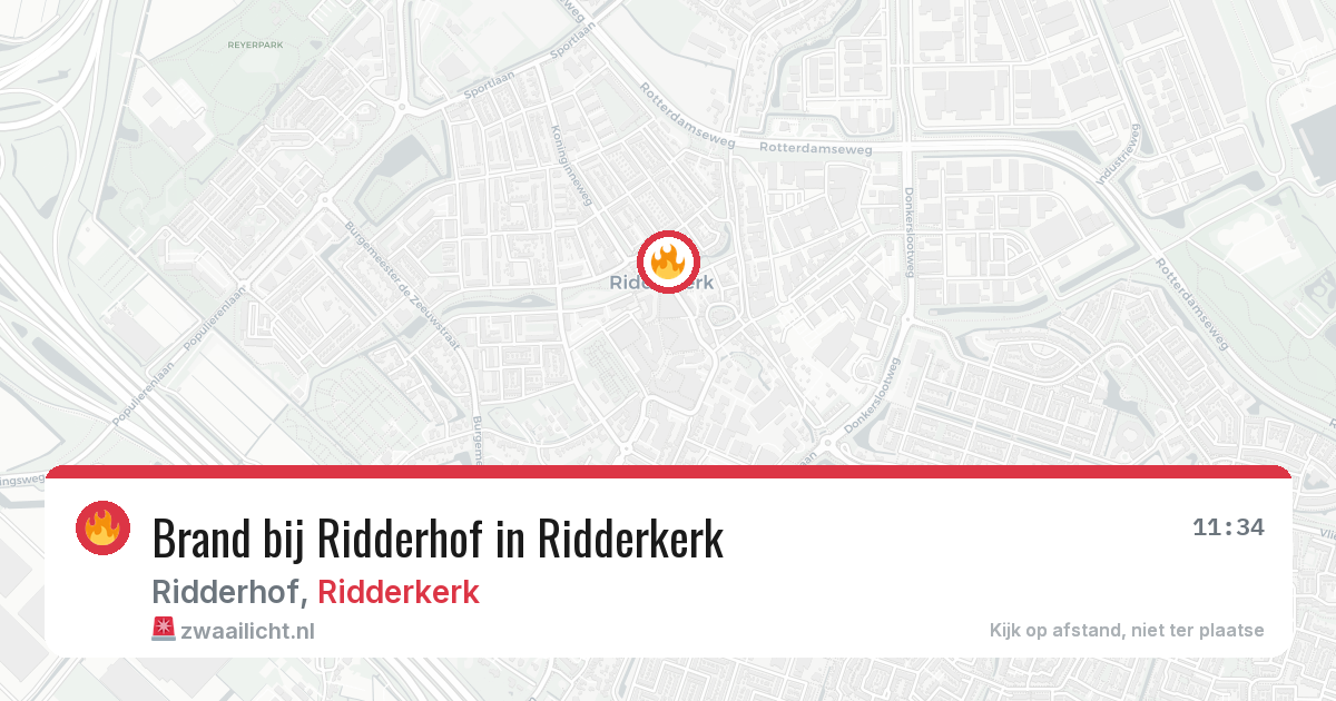 Brand bij Ridderhof in Ridderkerk — 19 jun 2026