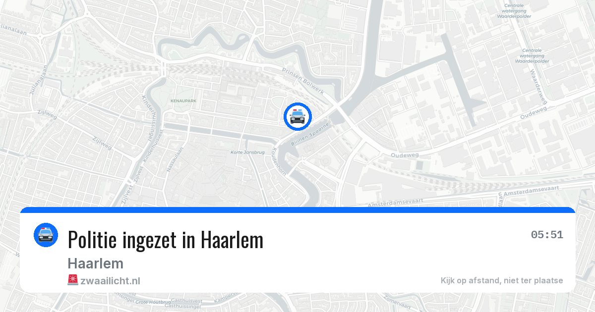 Politie ingezet in Haarlem — 9 jul 2026 | 🚨 Zwaailicht.nl