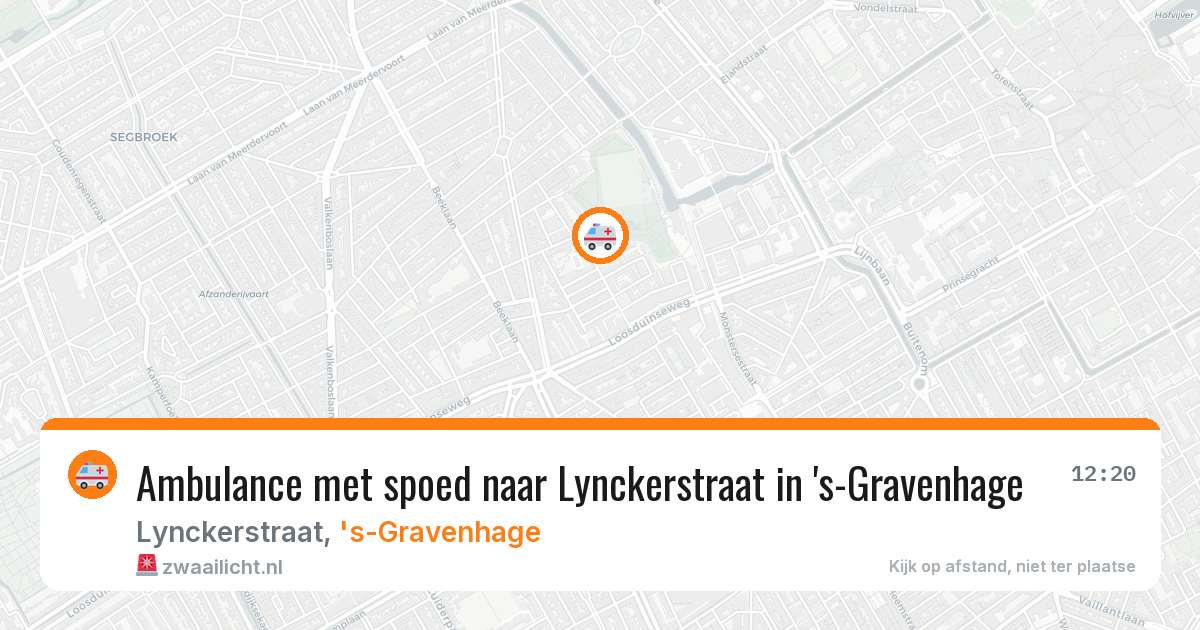 Ambulance met spoed naar Lynckerstraat in 's-Gravenhage — 23 mei 2026