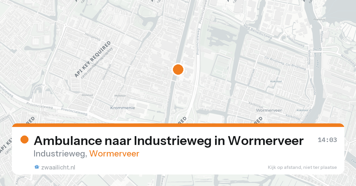 Ambulance naar Industrieweg in Wormerveer — 3 mei 2026