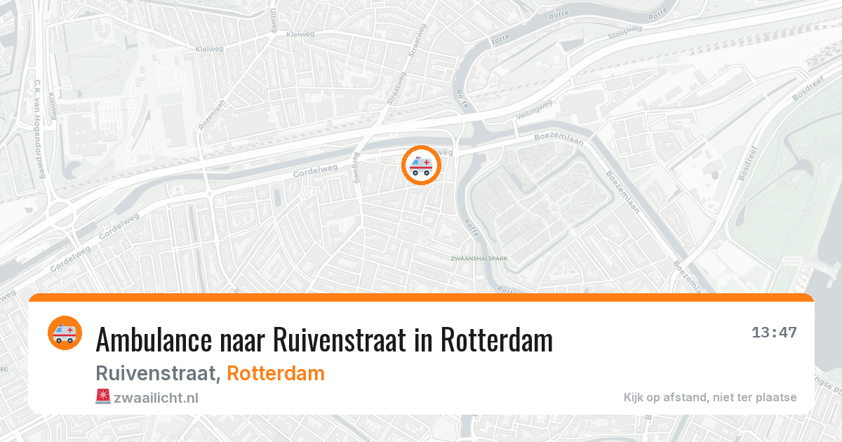 Ambulance naar Ruivenstraat in Rotterdam — 11 aug 2026