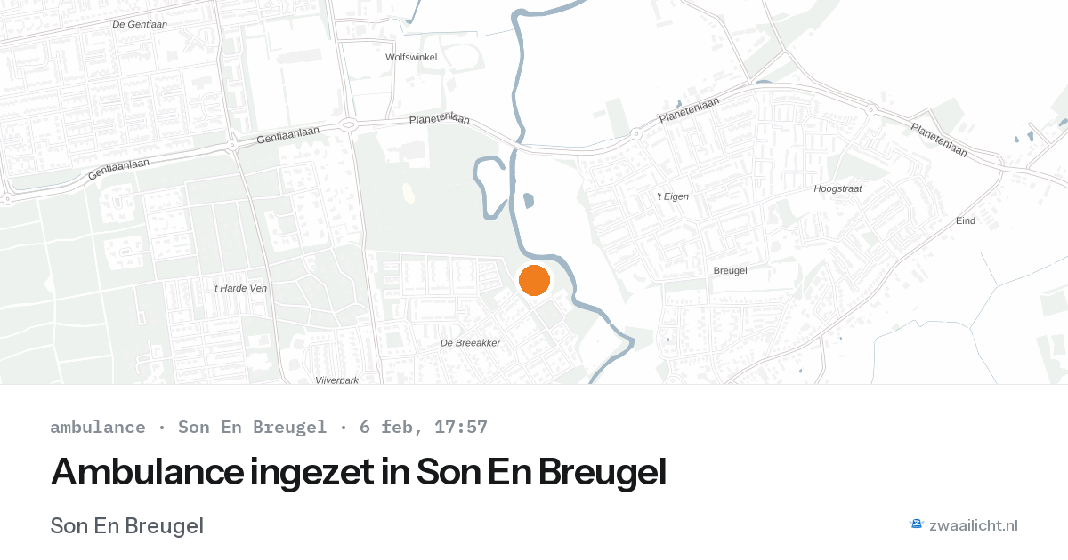 Ambulance ingezet in Son En Breugel — 6 feb 2026