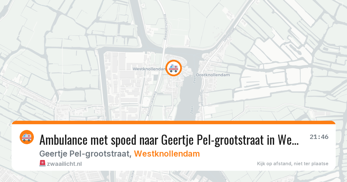 Ambulance met spoed naar Geertje Pel-grootstraat in Westknollendam — 3 jul 2026