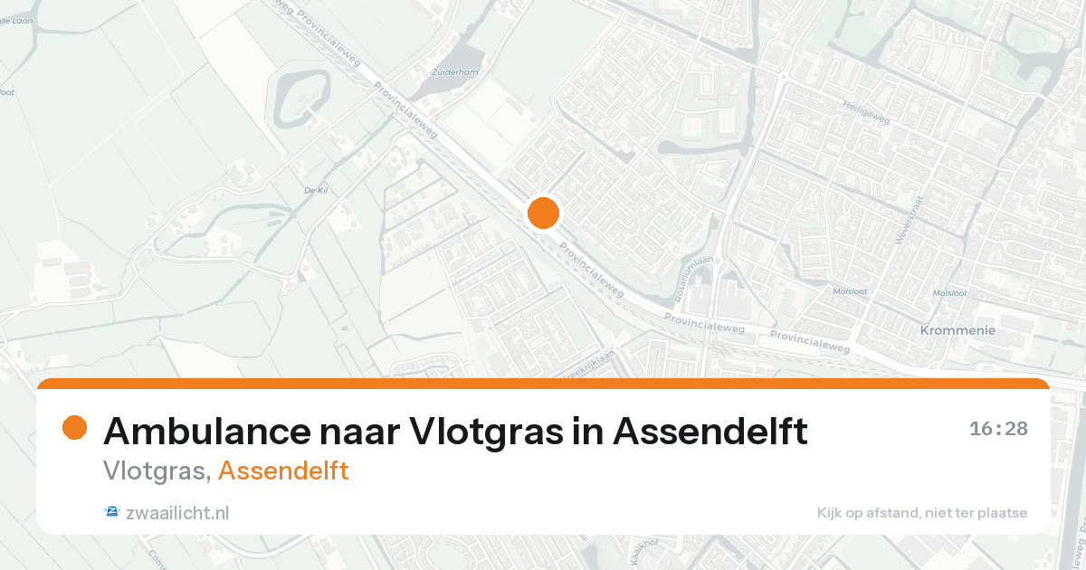 Ambulance naar Vlotgras in Assendelft — 8 jun 2026