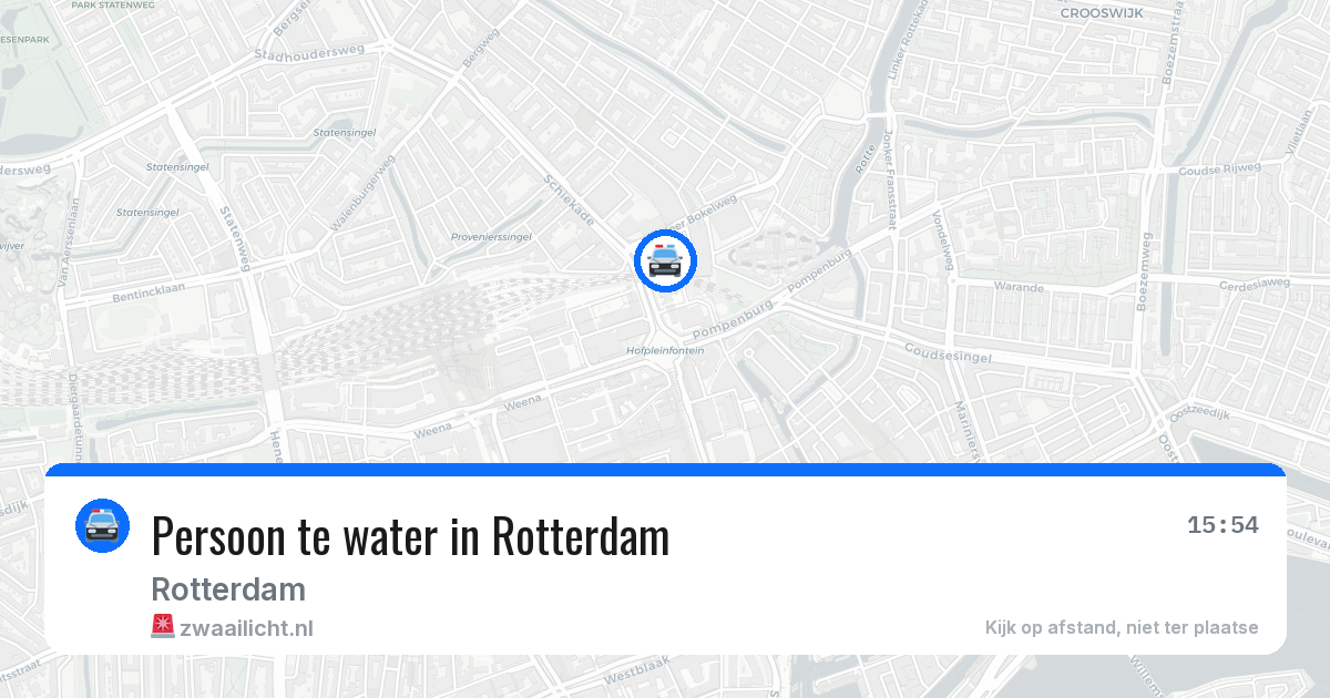 Persoon te water in Rotterdam — 2 jun 2026