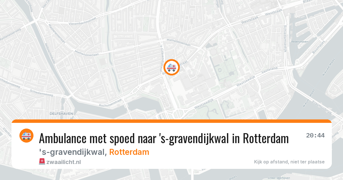 Ambulance met spoed naar 's-gravendijkwal in Rotterdam — 19 mrt 2026