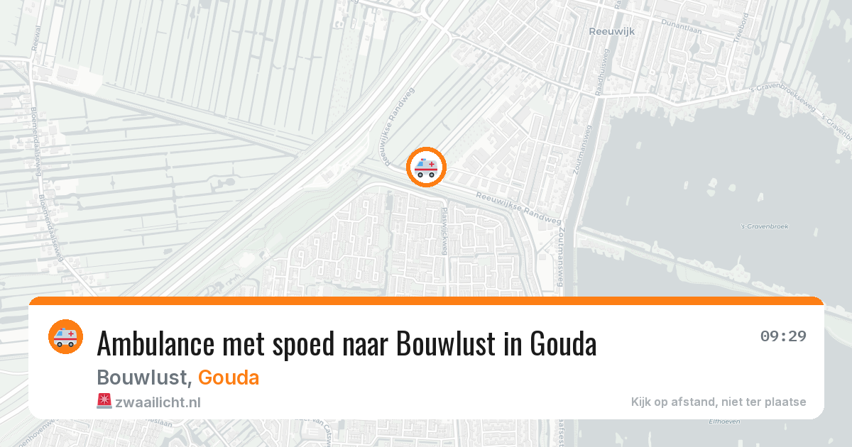Ambulance met spoed naar Bouwlust in Gouda — 8 mei 2026