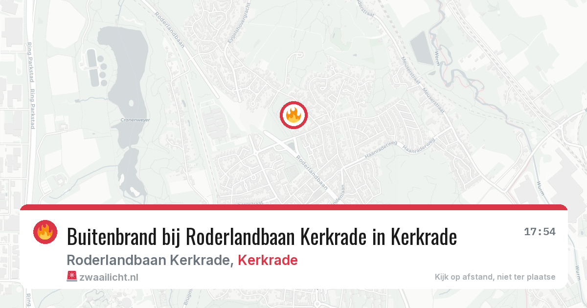 Buitenbrand bij Roderlandbaan Kerkrade in Kerkrade — 10 aug 2026