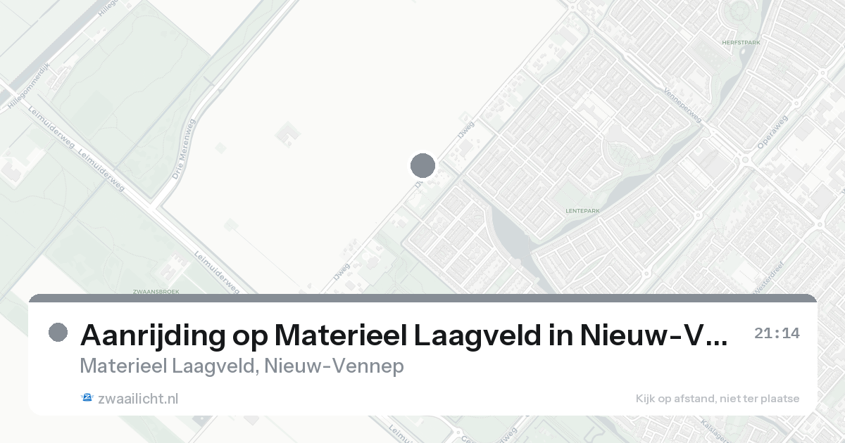 Aanrijding op Materieel Laagveld in Nieuw-Vennep — 7 feb 2026