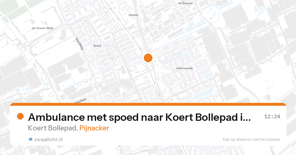 Ambulance met spoed naar Koert Bollepad in Pijnacker — 27 apr 2026