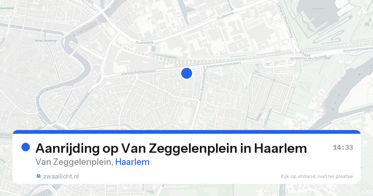 Aanrijding op Van Zeggelenplein in Haarlem — 21 aug 2026